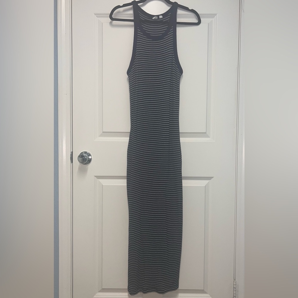 GAP Navy and White Striped Maxi Dress